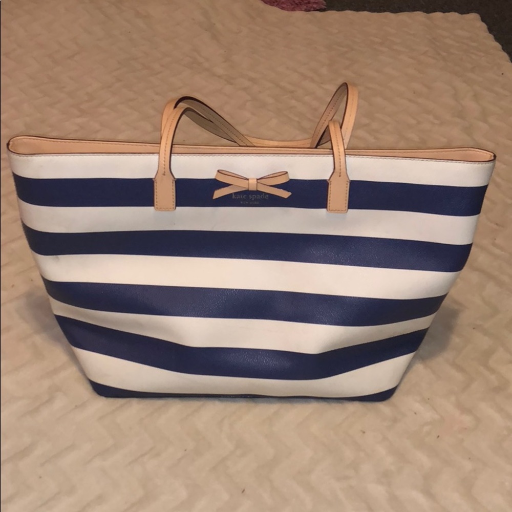 Blue and white stripped Kate Spade Tote/Purse